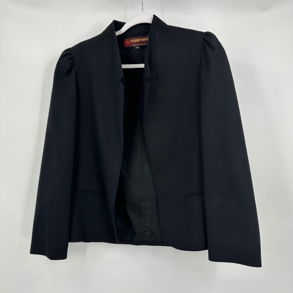 Womens Vintage Dark Academia Goth Blaze Size 11 Victorian Minimalist‎ Wool Black
